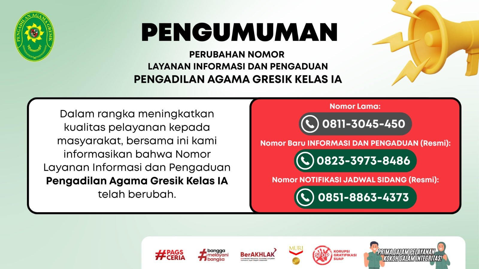 Nomor Layanan Informasi dan Pengaduan